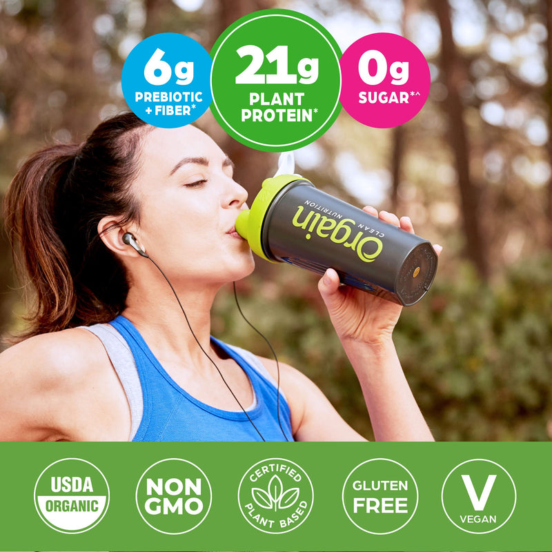 Orgain Organic Plant Based Protein Powder Travel Pack, Creamy Chocolate Fudge - 21g of Protein, 6g of Fiber, No Dairy, Gluten, Soy or Added Sugar, Non-GMO, 10 Count 10 Count Travel Pack Chocolate - NewNest Australia