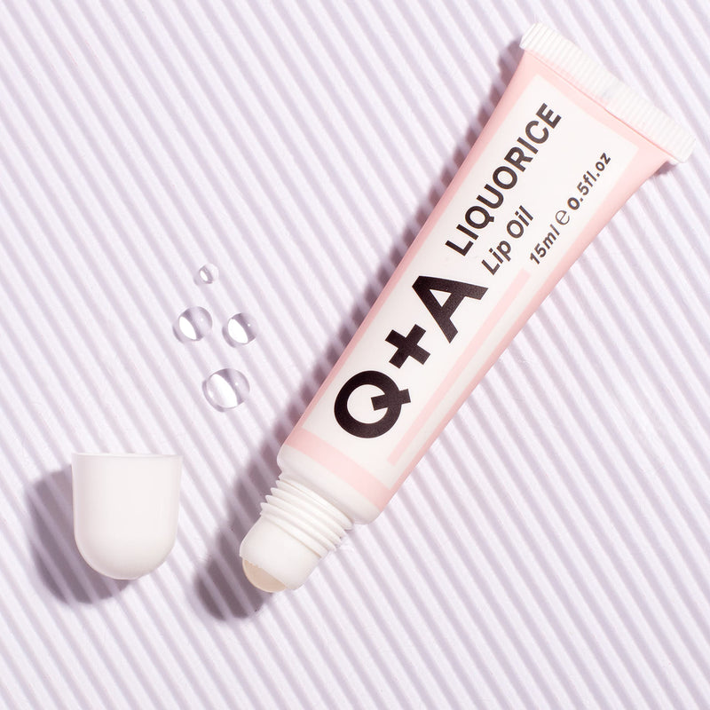 Q+A Liquorice Lip Oil. A hydrating, healing and plumping lip oil. 15ml/0.5fl.oz - NewNest Australia