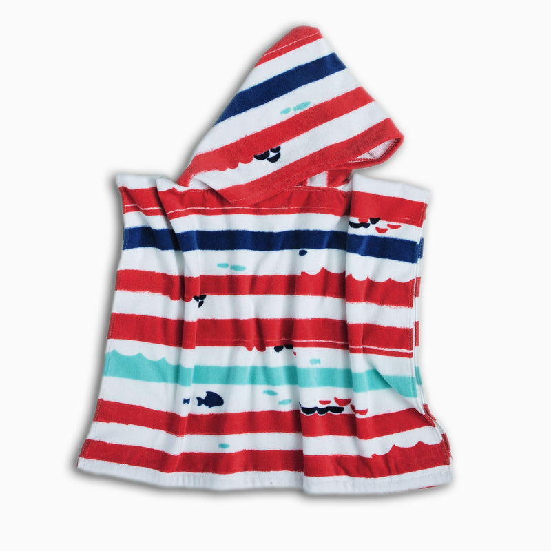 PERYOUN Stripe Kids Baby Hooded Bath/Beach/Pool Towel 100% Cotton - NewNest Australia
