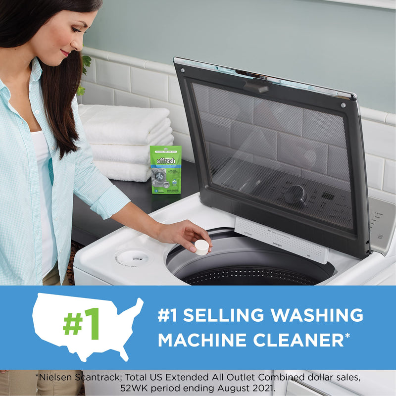 Affresh Washing Machine Cleaner, Cleans Front Load and Top Load Washers, Including HE, 3 Tablets - NewNest Australia