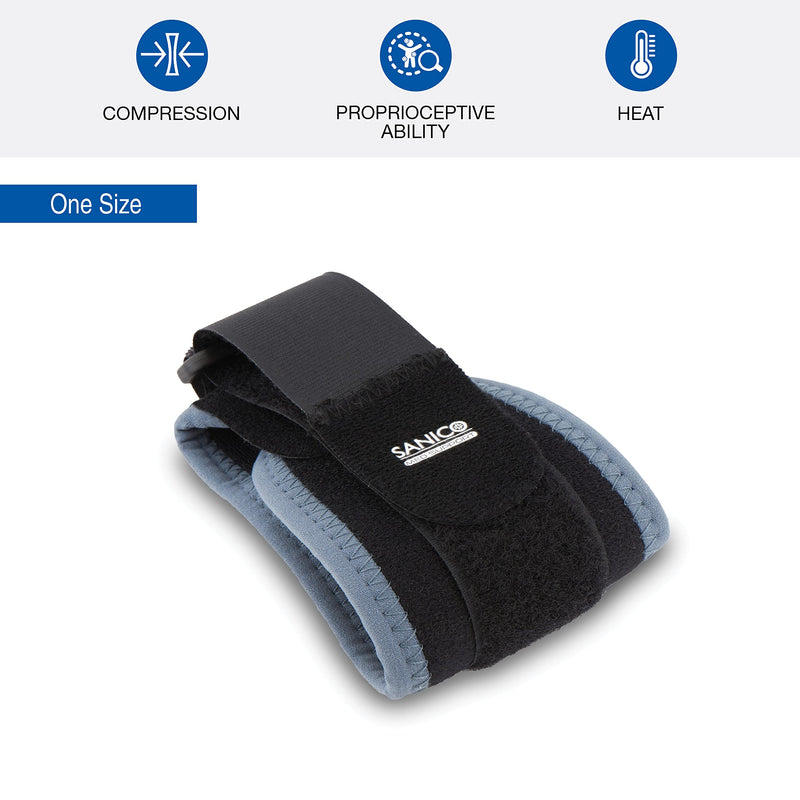 Sanico Wrist Support - Elastic Compression Support - Orthopedic Neoprene Support For Stability, Relief, Blood Circulation - Double-Sided Breathable - 25 X 0.3 X 7 Cm - NewNest Australia