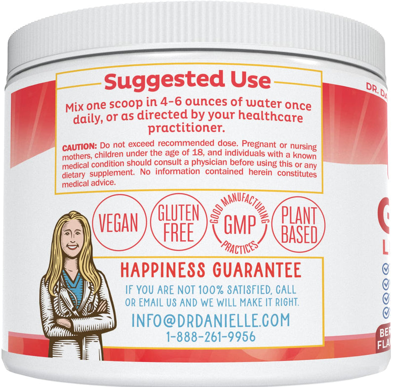 Gut Assist - Leaky Gut Repair Supplement Powder - Glutamine, Arabinogalactan, Licorice Root - Supports IBS, Heartburn, Bloating, Gas, Constipation, SIBO from Doctor Danielle, Berry Flavor - NewNest Australia