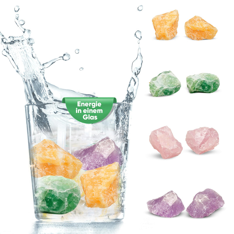 PURAJA Healthy Sleep Waterstone Blend | Premium healing stone set for water treatment: fluorite, amethyst, orange calcite, rose quartz | Natural crystals for drinking water 250 g (pack of 1) - NewNest Australia