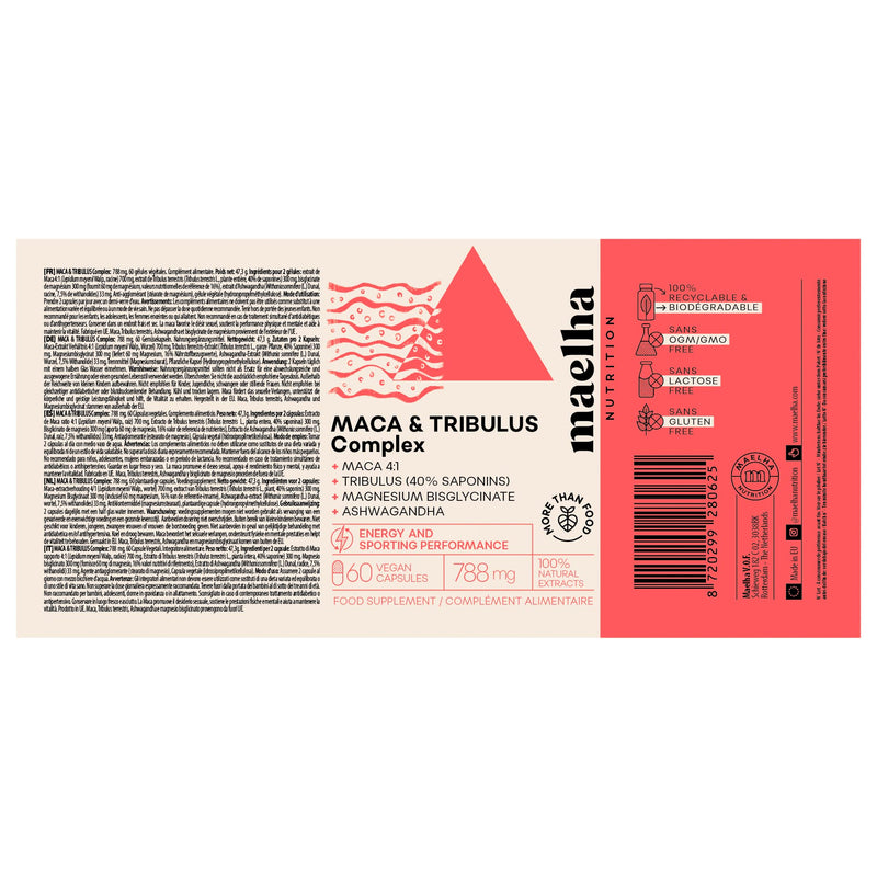 Maca and Tribulus Complex | Energy | Vitality Man | 60 Capsules | 100% Natural - NewNest Australia