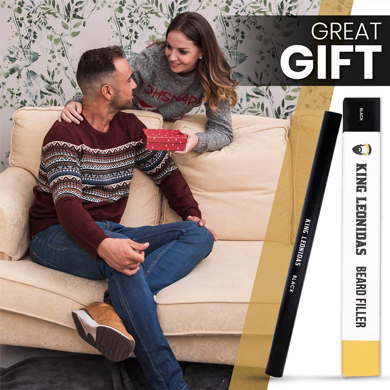 KING LEONIDAS Black Beard Pencil Filler For Men | Black Beard Dye | Beard Filler to Fill, Sharpen & Define Your Patchy Beard I Also in BROWN I Water Resistant Beard Pen I Enhance Facial Hair & Beard - NewNest Australia