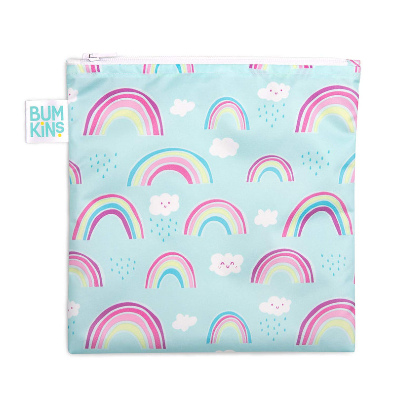 NewNest Australia - Bumkins Sandwich Bag/Snack Bag Set, Rainbows & Unicorns, 7 X 7 Inch (Pack of 2) Sandwich Bag 2-pk 