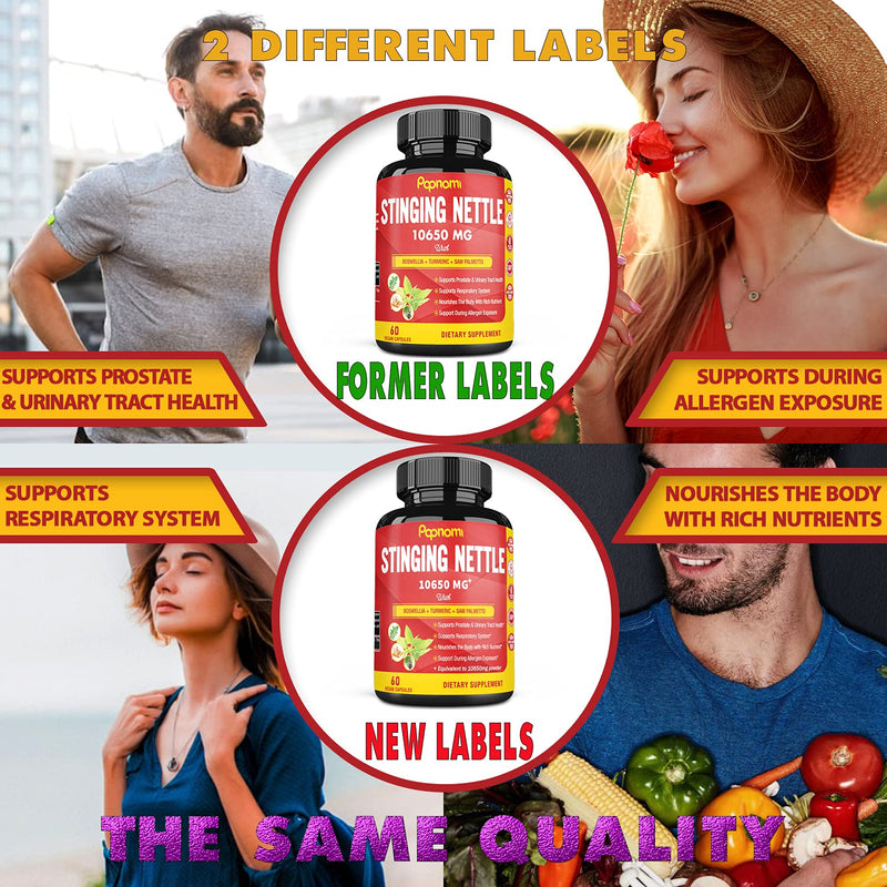 Stinging Nettle Root Extract Capsules equivalent to 10650MG, Highest Potency Plus Complex | Prostate Health Supplements for Men | Promotes Urinary Tract Health, Blood Pressure Support, 2 Months Supply - NewNest Australia