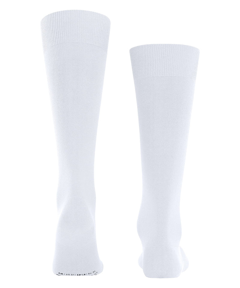 Falke Lufthansa Travel & Comfort Men'S Ultra Energizing Knee Socks Cotton Black White Many Other Colors Support Stockings Without Pattern Strong Compression Travel Long Standing Flights 1 Pair, White (White 2000) - NewNest Australia