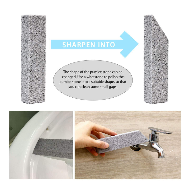KEOKAY Pumice Stone for Toilet Cleaning, Powerfully Cleans Hard Water Rings and Stains, Suitable for Stains On Toilets, Bathtubs, Tiles, Swimming Pools and Stainless Steel Sinks 6 Packs - NewNest Australia