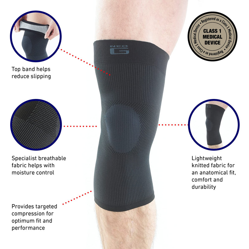 Neo-G Knee Support for Running, Sports, Daily Wear – Knee Bandage Support for Sprains, Strains, Joint pain, Weak Muscles - Multi Zone Knee Compression Sleeve - Airflow - L - Black LARGE: 38 - 43 CM - NewNest Australia