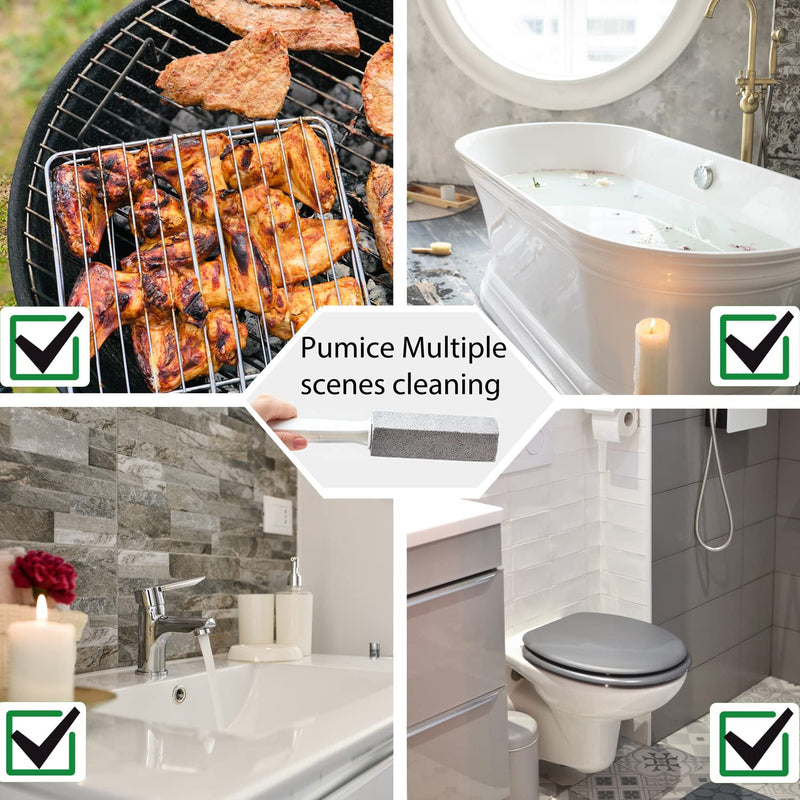 2 Pack Pumice Stone Cleaning Stone with Handle Pumice Stone Toilet Cleaner - NewNest Australia
