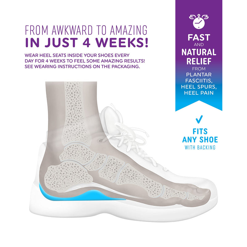 Heel That Pain Gel Plantar Fasciitis Insoles | Heel Seats Foot Orthotic Inserts, Heel Cups for Heel Pain and Heel Spurs | Patented, Clinically Proven, 100% Guaranteed (Large) Soft Gel L (Pack of 1) - NewNest Australia