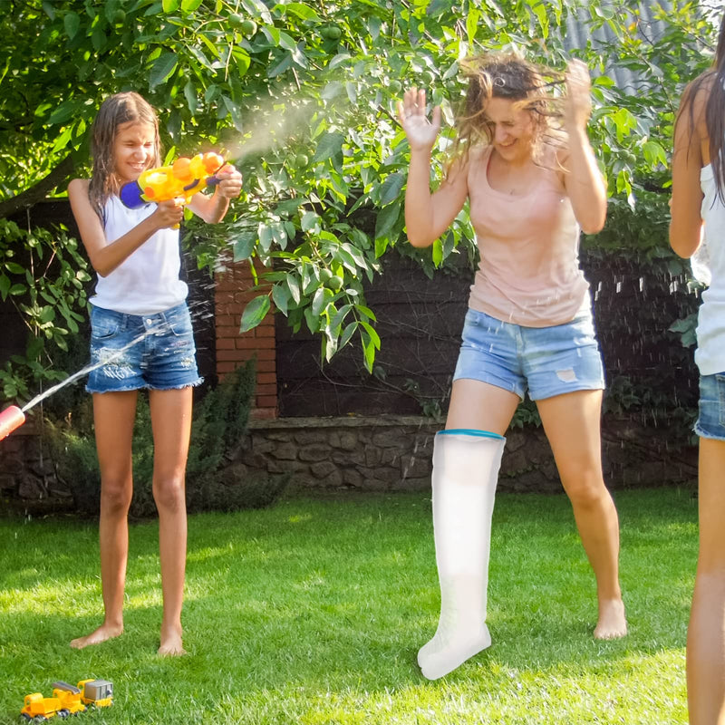 BESUMYN Waterproof Short Leg Cast Cover for Shower: Bandage Protector for bathing, Plaster Cast Cover Clear Cast and Dressing, Reusable Watertight Protection Dry for Broken Knee, Ankle, Foot - NewNest Australia