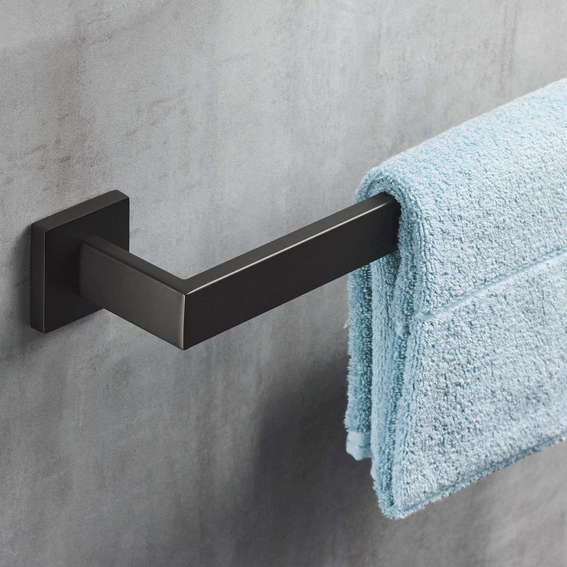 Towel Bar 23.6" Matte Black, Wall-Mounted Bathroom Towel Holder SUS304 Stainless Steel Towel Rod - NewNest Australia