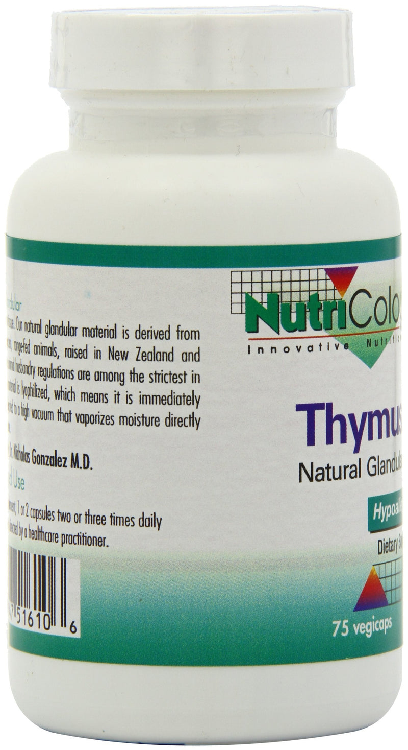 NutriCology Thymus - Natural Glandular, Immune Support - 75 Vegicaps - NewNest Australia