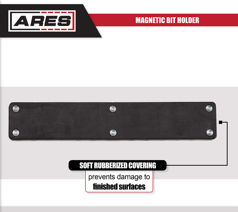 ARES 70080 - 37 Hole Hex Bit Organizer with Strong Magnetic Base - Keep Your Favorite Specialty, Drill, Tamper & Quick Change Bits Conveniently Organized and Accessible - NewNest Australia