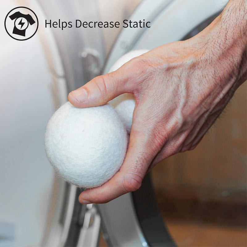 S&T INC. XL New Zealand Wool Dryer Balls, Natural White, 6 Pack - NewNest Australia