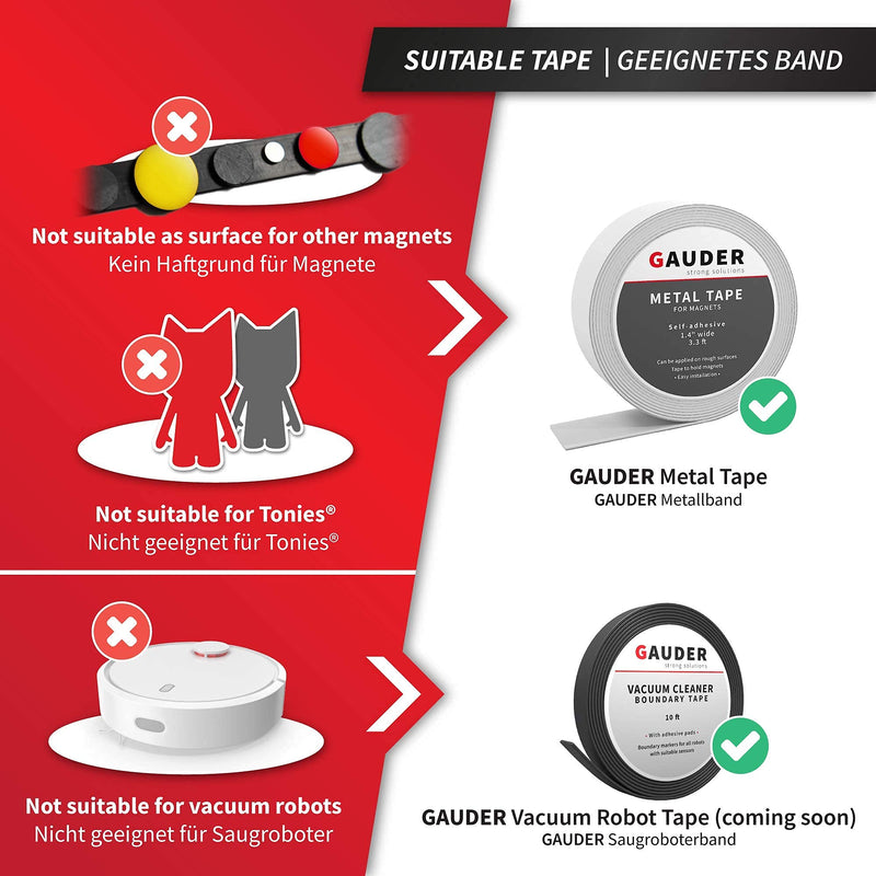 GAUDER Magnetic Tape Extremely Self Adhesive (0.6 Inch x 10 Feet) | Magnetic Strips | Magnet Roll - NewNest Australia