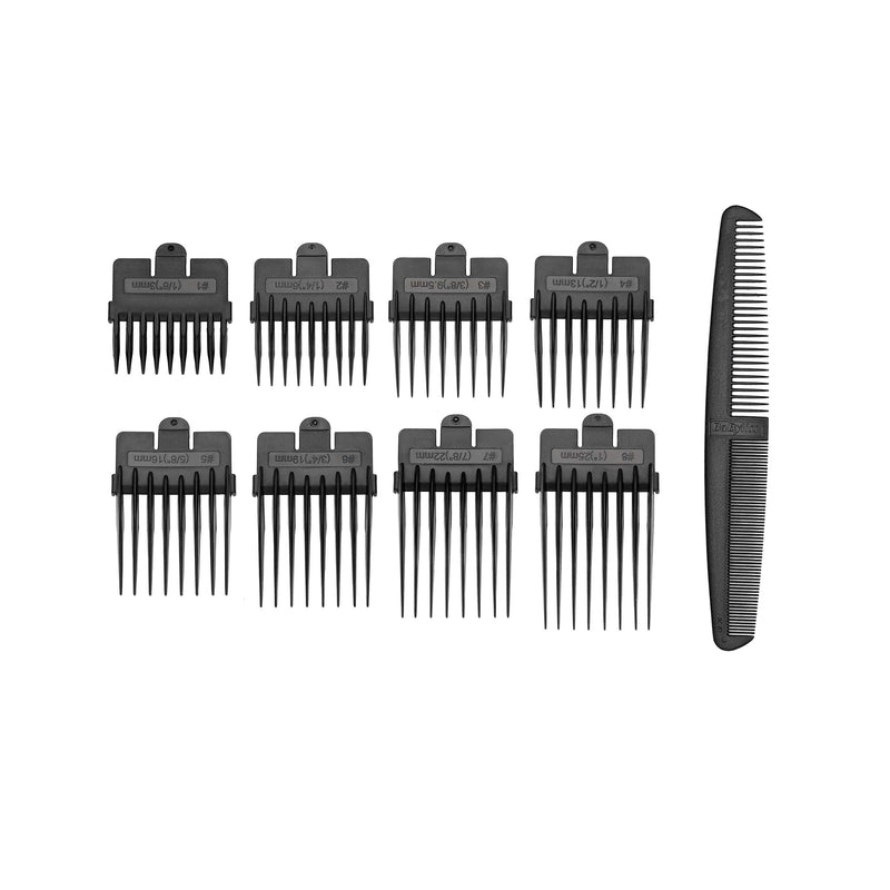 Babyliss 7755U Men Hair Clipper, Diamond Sharp Stainless Steel Blades, 8 Comb Guides, Mains Powered, Hair Styles at Home, Comb Included, Smooth & Precise, Black - NewNest Australia