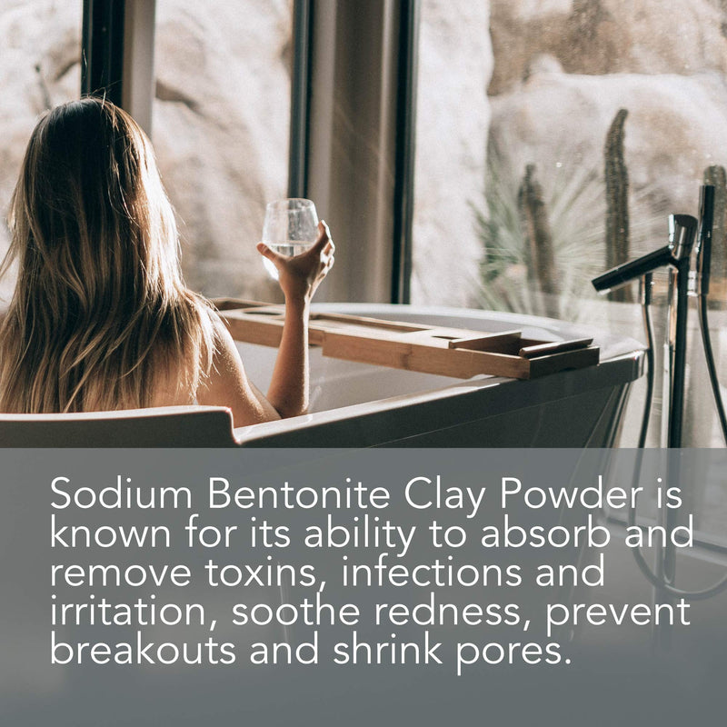 Pure Bentonite Powder for DIY Detox Bath & Facial Mask, Pure Indian Healing Clay for Burns, Mastitis, Inflamed or Chapped Skin (8.0 oz) - Pure Body Naturals - NewNest Australia