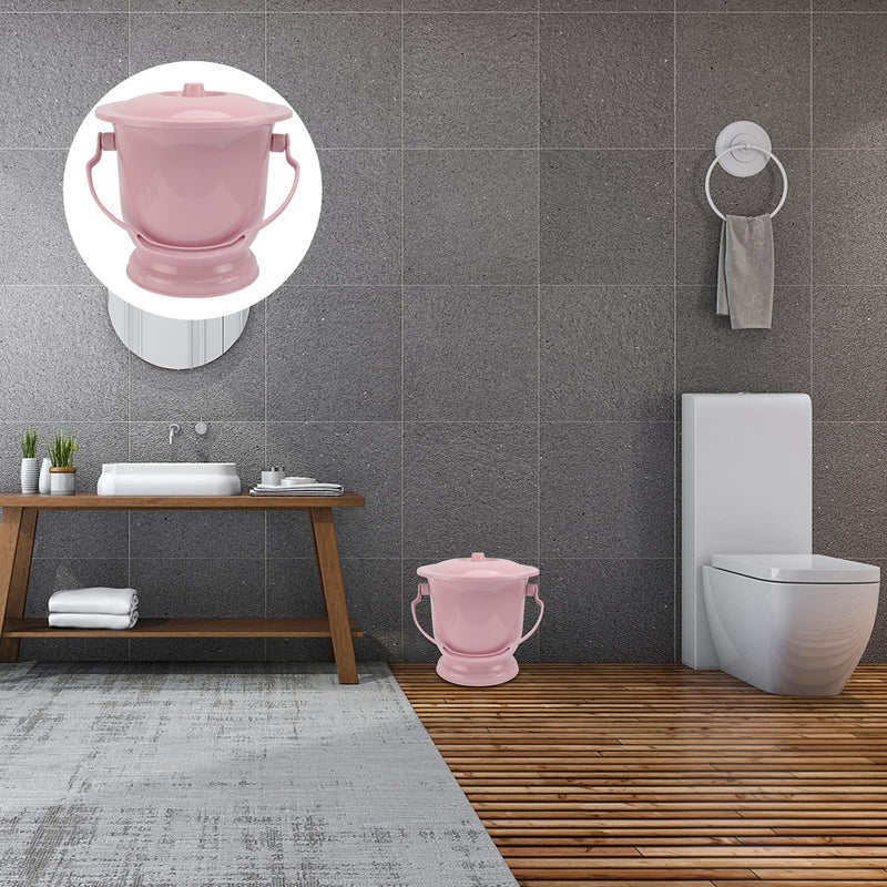 Yardwe Portable Toilet Chamber Pot Children Pregnant Women Female Urine Buckets Adults with Lids Urine Pots Urinals Spittoon Elder Urinals Night Pot Camping Toilet Pink - NewNest Australia