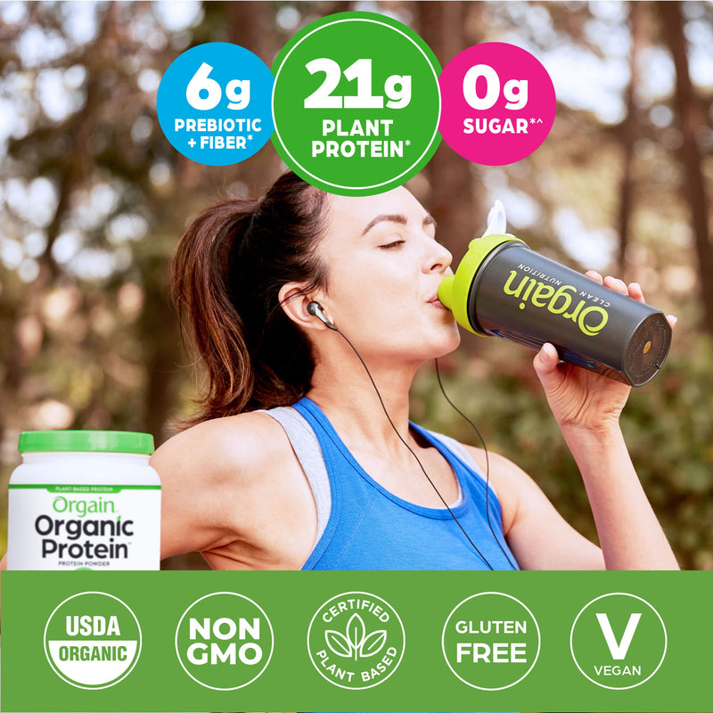 Orgain Organic Plant Based Protein Powder, Creamy Chocolate Fudge - 21g of Protein, Vegan, Low Net Carbs, Non Dairy, Gluten Free, Lactose Free, No Sugar Added, Soy Free, Kosher, 1.02 Pound - NewNest Australia