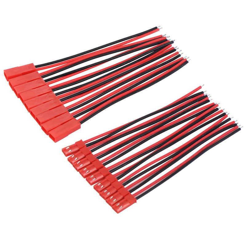 eBoot 20 Pairs 22 AWG JST Plug Connector 2 Pin Male Female Plug Connector Cable Wire for LED Lamp Strip RC Toys Battery, 4 Inch, 6 Inch - NewNest Australia