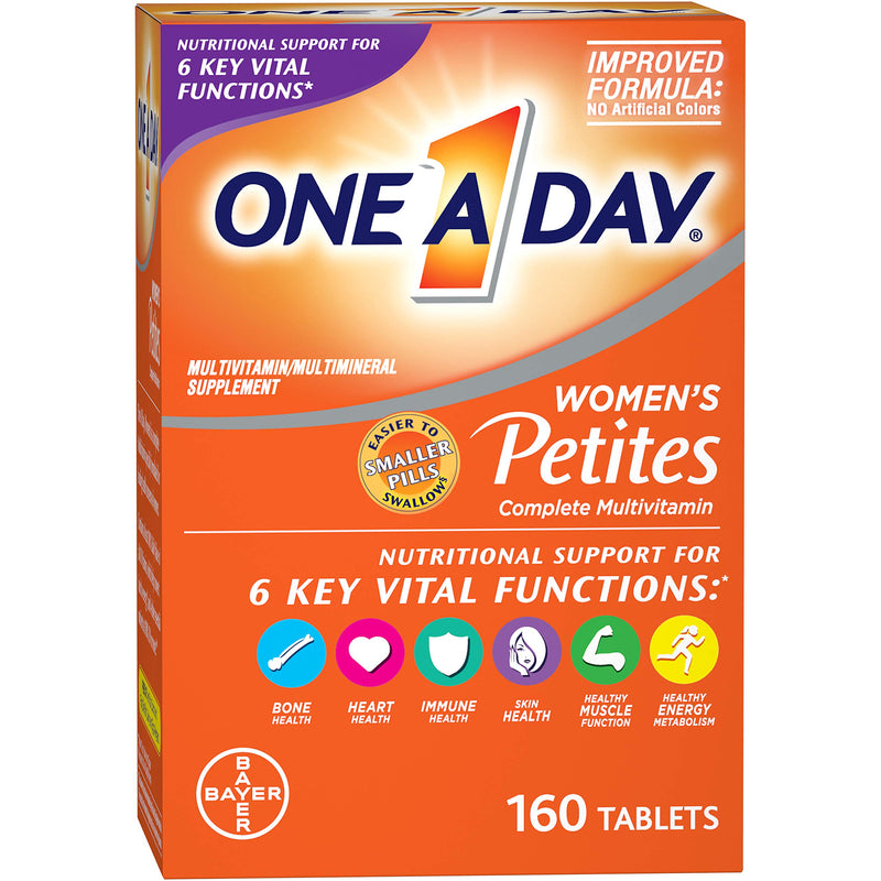 One A Day Women’s Petites Multivitamin,Supplement with Vitamin A, Vitamin C, Vitamin D, Vitamin E and Zinc for Immune Health Support, B Vitamins, Biotin, Folate (as folic acid) & more, 160 count - NewNest Australia