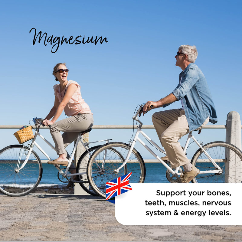 Healthspan Magnesium 375mg (90 Tablets) | Added Vitamin C & Vitamin B Complex | Promotes Immune Health | Support Your Bones, Teeth, Muscles & Nervous System | Vegan - NewNest Australia