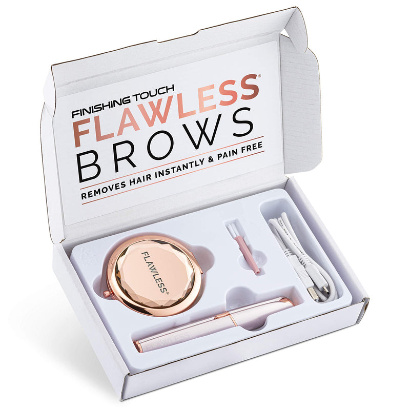 Finishing Touch Flawless Brows Precision Eyebrow Razor, Electric Facial Hair Remover For Sensitive Skin, Painless Women'S Shaver For Face - Rechargeable, Blush - NewNest Australia