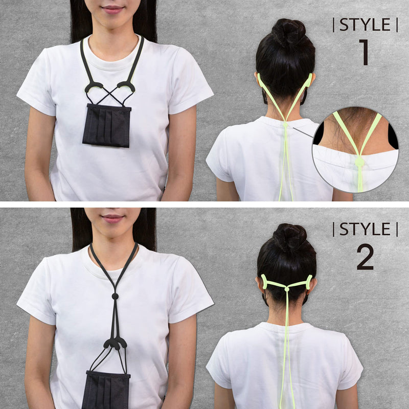 Bone Lanyard Mask Tie (3 Packs) Adjustable Reusable Mask Holder with Lanyard, Silicone Mask Extender for Masks, Breathable Mask Ear Savers Pressure Relief for Adults Kids (Black) 3 Count (Pack of 1) 1. Mask Lanyard (Long) - Black - NewNest Australia