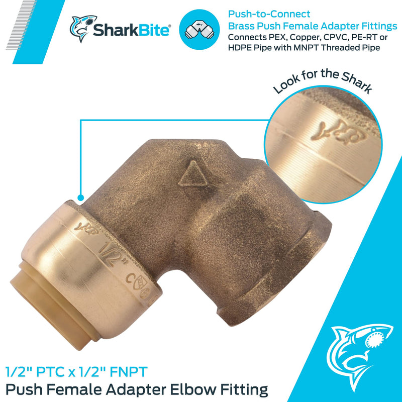 SharkBite U308LFA Plumbing Fitting, one-by-two, Brass - NewNest Australia