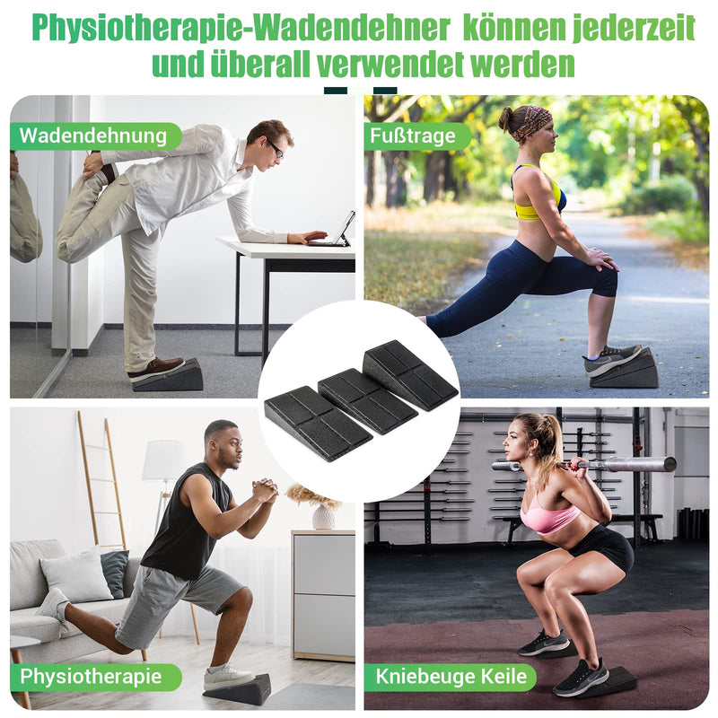 Nooncrazy Calf Stretcher Set Of 3, Mobilization Wedge Suitable For Calf Extender, Leg Extender, Plantar Stretching, Plantar Fasciitis And Achilles Tendonitis Solutions - NewNest Australia