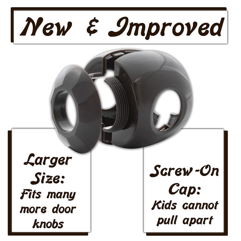 Bronze - Door knob Baby Safety Cover - 5 Pack - Deter Little Kids from Opening Doors with A Child Proof Door Handle Lock - Diddle - NewNest Australia