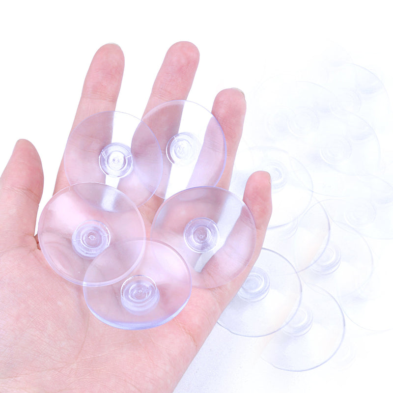 NewNest Australia - BronaGrand 20pcs Clear Plastic Suction Cup Sucker Pads Without Hooks 40 mm 