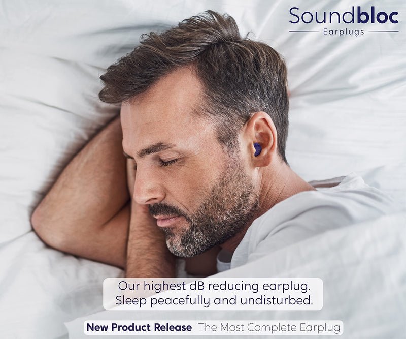 Soundbloc™ Thermo Foam Earplugs - 60 Pairs - 38dB - High Noise Cancelling Ear Plug, Foam Ear Plugs for Sleeping, Travelling, Working, Protection, Motorsports Size M/L Medium - Large - NewNest Australia