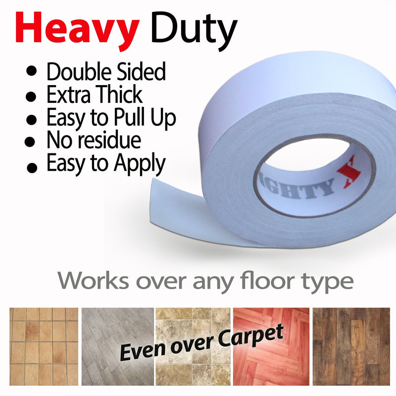 Mighty"X" Indoor Rug/Carpet Tape Double Sided 30 Yards x 2 Inches - Extra Thick - Heavy Duty by iPrimio - NewNest Australia