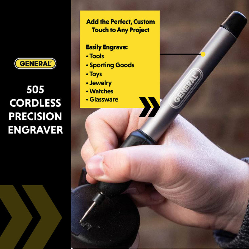 General Tools Cordless Engraving Pen for Metal - Diamond Tip Etching Tool for Engraving Toys, Sporting Goods, & Glass Gifts - NewNest Australia