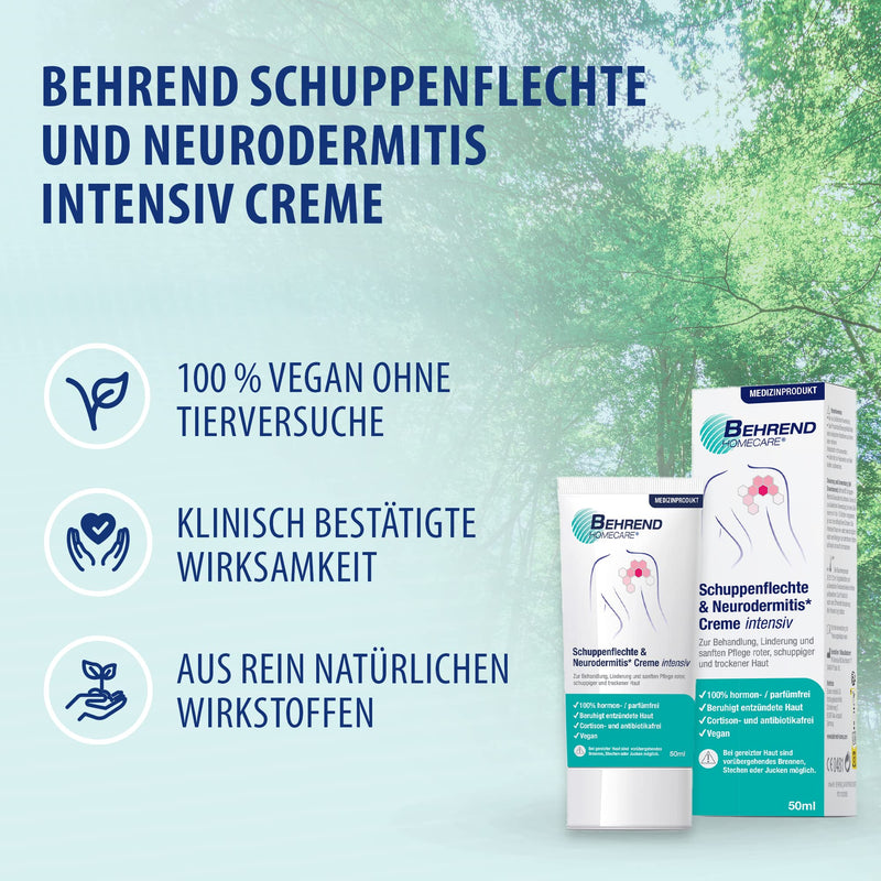 Behrend - Psoriasis & Neurodermatitis Cream For Redden, Dry & Flaky Skin - Psoriasis & Eczema Ointment Reduces Itching & Soothes Inflamed Skin - Medical Device Without Cortisone - NewNest Australia