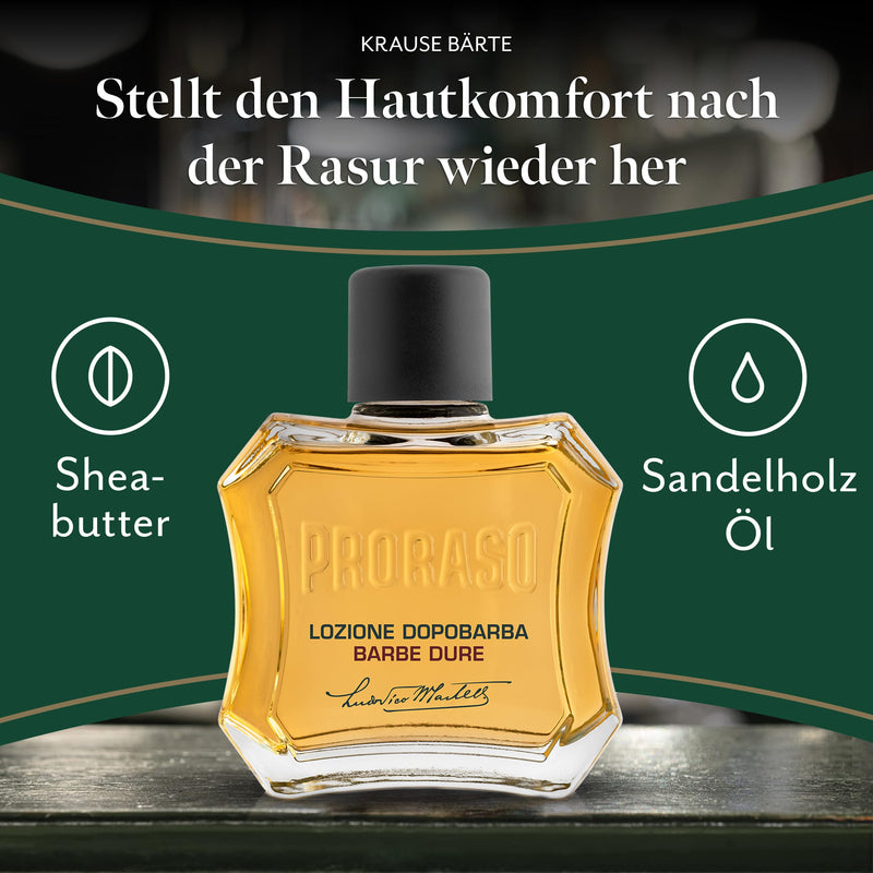 Proraso After Shave Lotion Nourishing, 100 ml, aftershave for men with sandalwood & shea oil moisturizes and restores skin comfort, Made in Italy Single - NewNest Australia