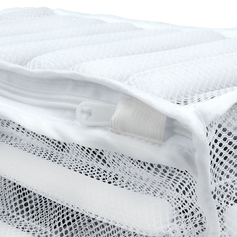 NewNest Australia - HANGERWORLD White 3.5inch x 7.4inch Padded Net Wash Bag Trainer and Shoes Protector Washing Machine Friendly 