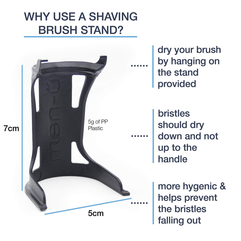 men-u BARBIERE PURE BRISTLE (BLACK) SHAVING BRUSH – Traditional shaving brush set from Italy w/pure bristles. A great introductory shaving brush. Includes 15ml SHAVE CREAM tube. Black - NewNest Australia