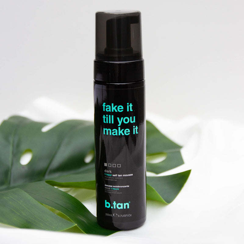 b.tan Fake Tan | Fake It Till You Make It Self Tanner - Fast, 1 Hour Sunless Tanner Mousse, Natural Looking Tan, No Gimmicks, No Fake Tan Smell, No Added Nasties, Vegan, Cruelty & Paraben Free, 200ml - NewNest Australia