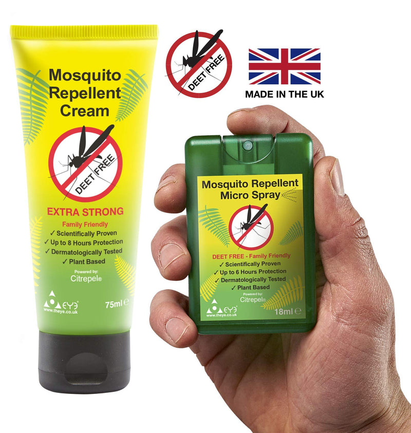 THEYE Natural Mosquito Repellent Cream and Micro Spray Combo Pack | DEET & Alcohol Free | Scientifically Proven | Family Friendly | Up to 8 Hr Protection 2 Count (Pack of 1) - NewNest Australia