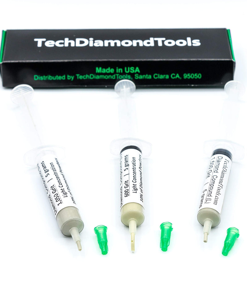 TechDiamondTools Kit of 3 Diamond Lapping Paste Polishing Compound 600 1050 1500 Grit Lapidary Paste for Rock Glass Metal Jewelry Resin Marble with 10% of Diamond Powder USA Made 1500 1050 600 grit - NewNest Australia