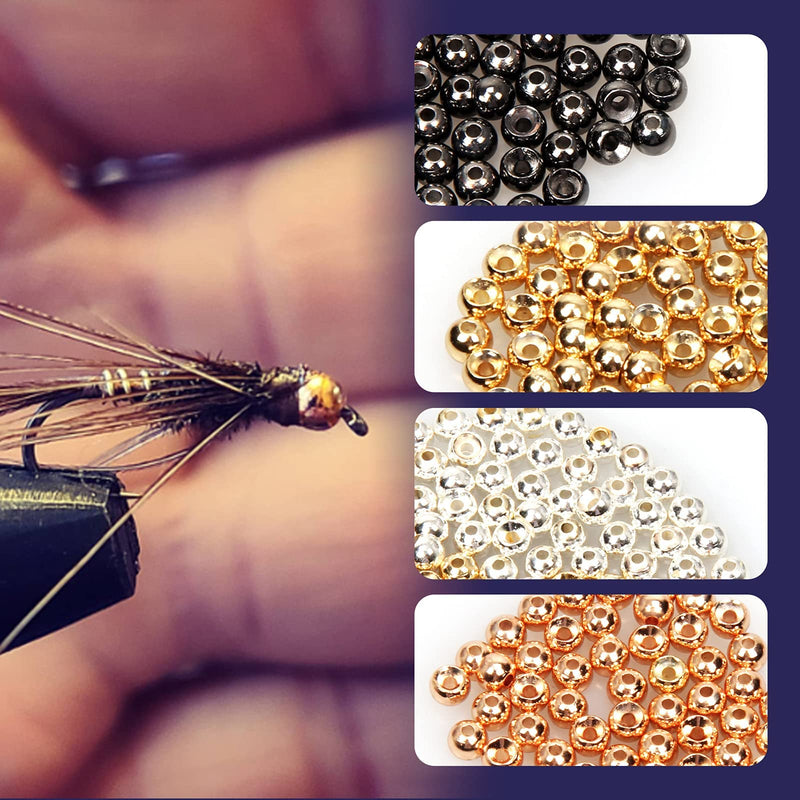 ANGLER DREAM Fly Tying Beads 100 PC/LOT Tungsten Beads Nymph Head Ball Fly Tying Materials 4 Colors Copper 2.45mm - NewNest Australia
