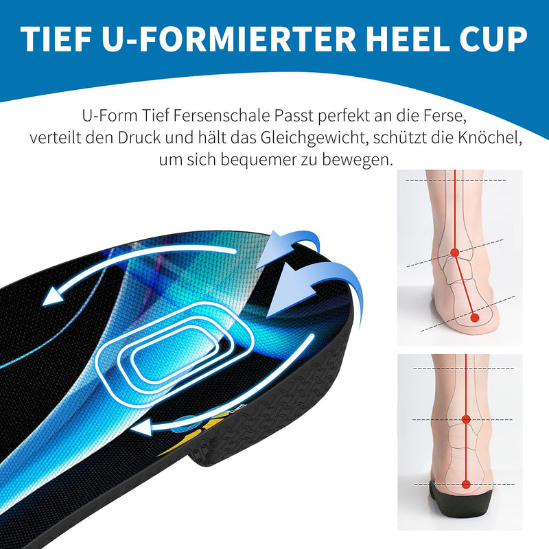 Plantar Fasciitis QBK 3/4 Insoles Sports Flat Foot Orthopedic Insoles Shoes for Heel Spurs Women and Men Achilles Tendonitis Pain Relief, M - NewNest Australia