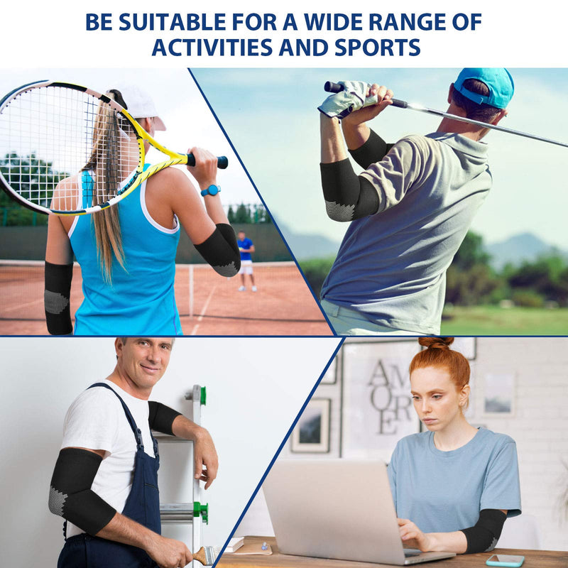 AVIDDA Upgrade Elbow Support for Men and Women (2 Pack), Antislip Elbow Brace Compression Elbow Sleeves for Tennis Elbow, Golfers Elbow, Arthritis, Tendonitis, Joint Pain Relief and Support M - NewNest Australia