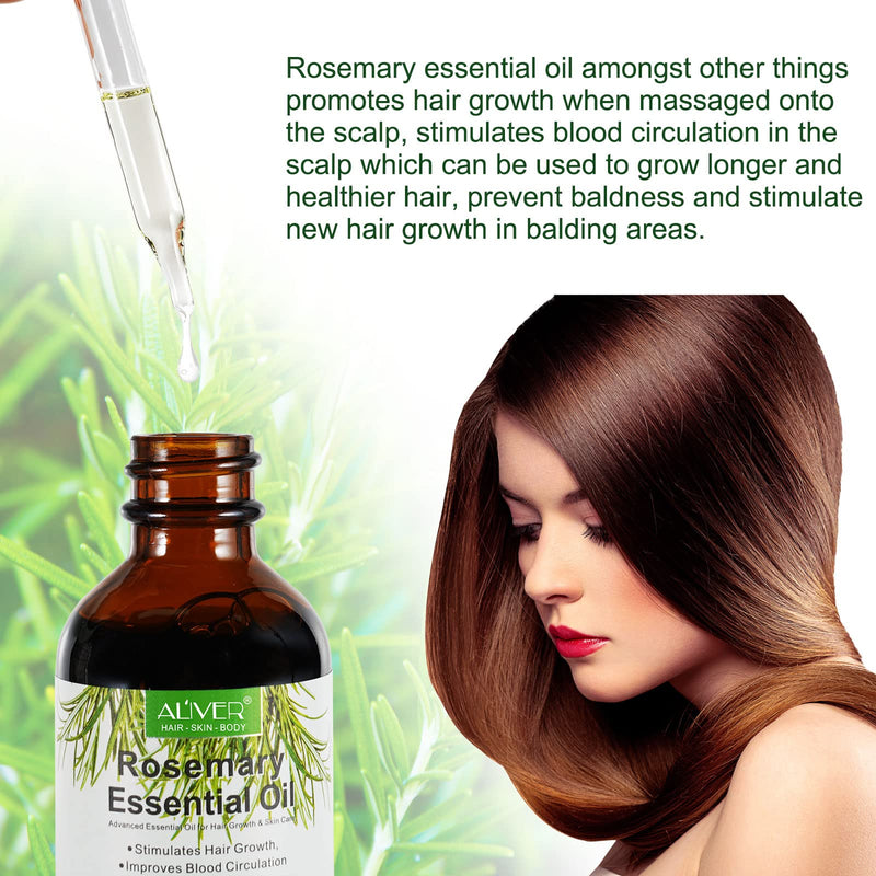 Rosemary Oil Hair Growth, Rosemary Oil Essential Oil For Growth Of Eyebrows And Eyelashes, Stimulates Hair Growth, Strengthens Hair, Nourishes The Scalp, For Women And Men, 60 Ml - NewNest Australia