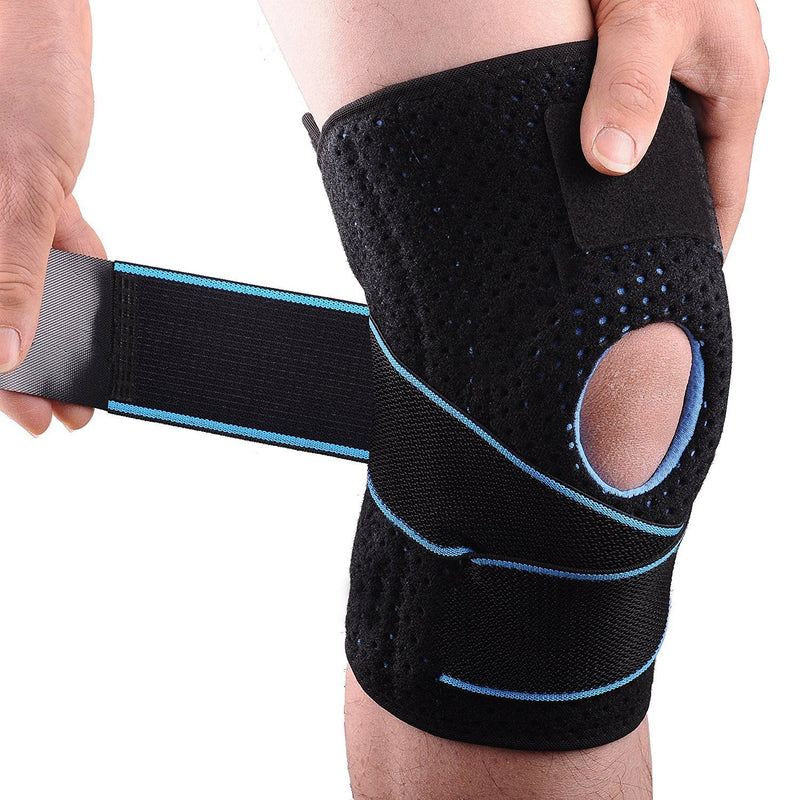 Knee Brace for Arthritis,ACL and Meniscus Tear,Open-Patella Stabiliser, Adjustable Brace,Best Knee pad Support for Sports Injury Rehabilitation & Protection Against re-Injury (Single) Blue - NewNest Australia